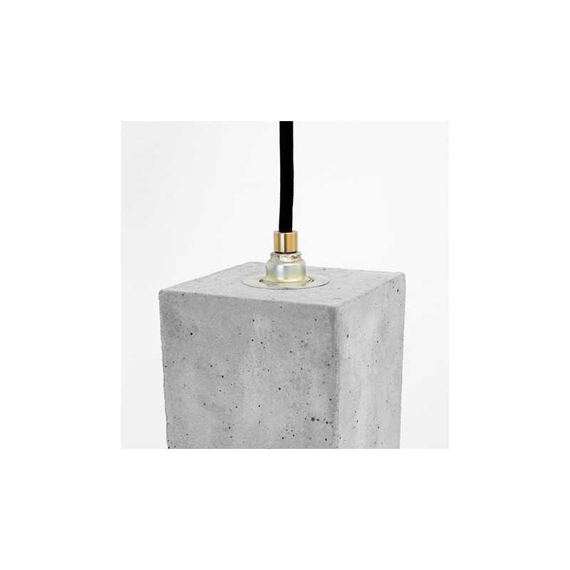 B2 Light Grey Concrete & Gold Leaf Pendant Lamp
