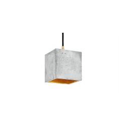 B1 Light Grey Concrete & Gold Leaf Pendant Lamp