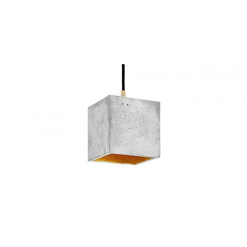 B1 Light Grey Concrete & Gold Leaf Pendant Lamp