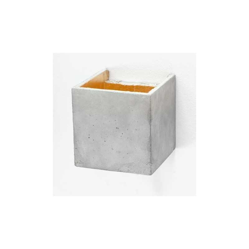 B3 Light Grey Concrete & Gold Plated Wall Sconce