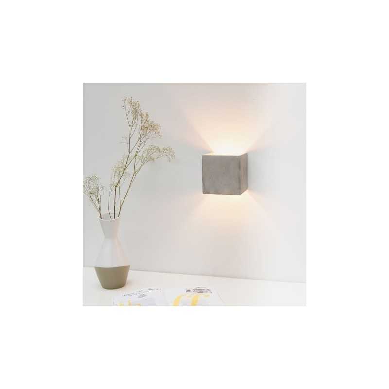 B3 Light Grey Concrete & Gold Plated Wall Sconce