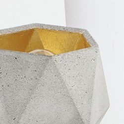 T2 Light Grey Concrete & Gold Leaf Wall Lamp