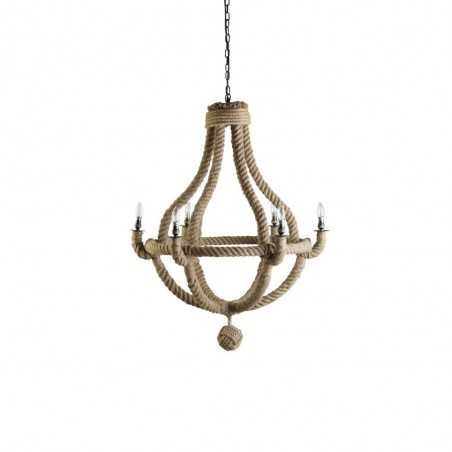 Small Natural Rope Ceiling Chandelier