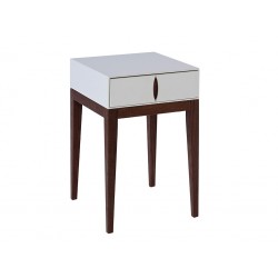 Lux White Lacquer Side Table