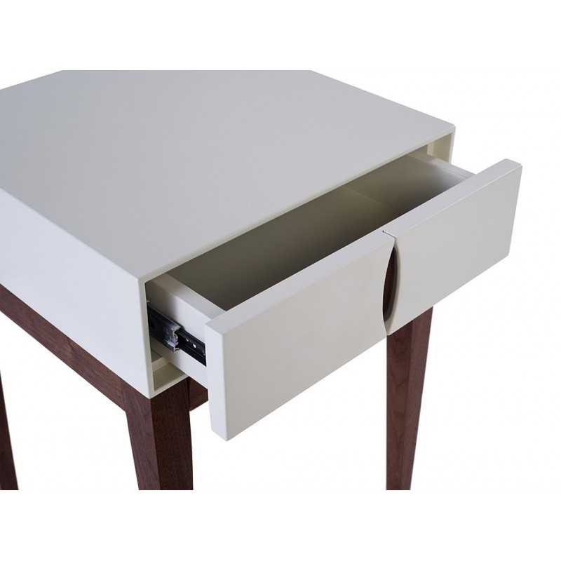 Lux White Lacquer Side Table