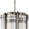Six Sided Ribbed Glass Chandelier