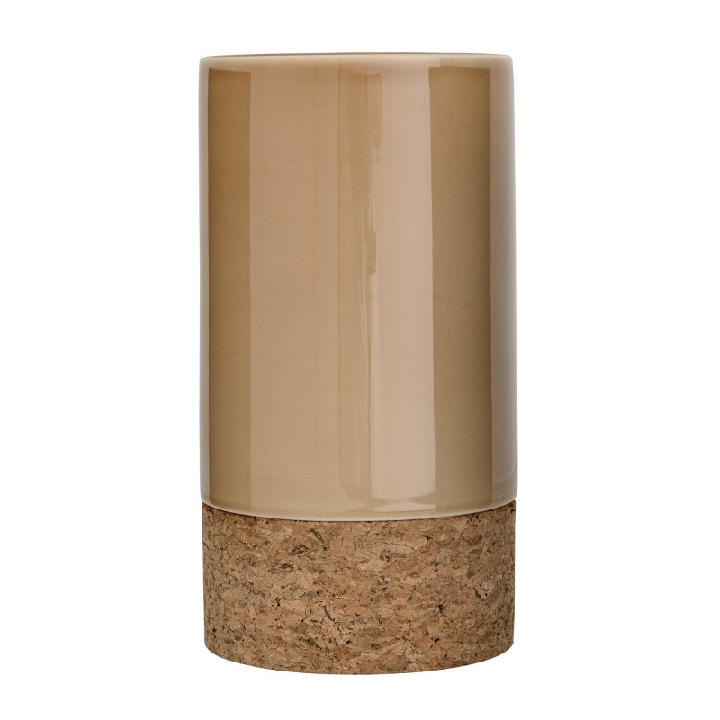 Bloomingville Glossy Beige Vase with Cork