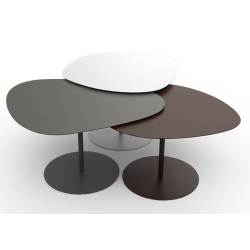 Matiere Grise Set of 3 Low Steel Tables
