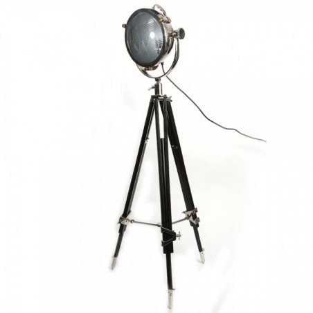 Rolls Headlamp Spotlight Lamp | Black Wood Base