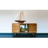 German Solid Oak Folkboat Sideboard | Black or White