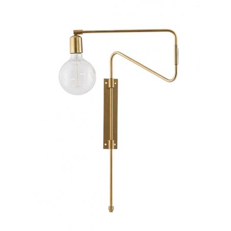 House Doctor Brass Table Lamp | White Inner Shade