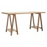 Woodman Highbury Oak and Metal Trestle Table