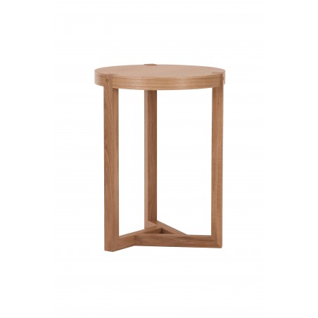 Bwood Round Oak Side Table, Round Oak End Table