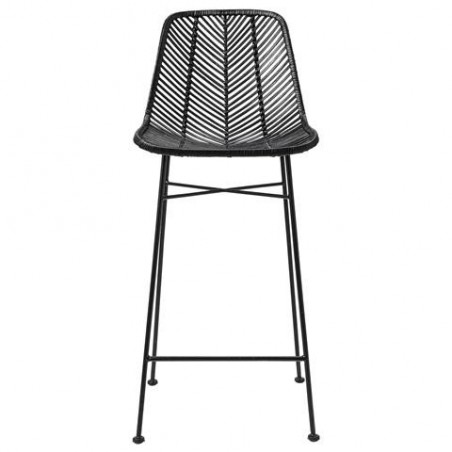 Bloomingville Bar Stool Black with Black Legs and Seat