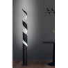 Gibas Remi Steel Floor Lamp | Silver and Gold Foil