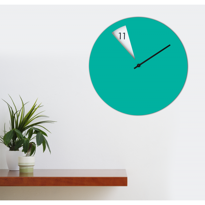 Freakish Wall Clock by Sabrina Fossi Design - Green
