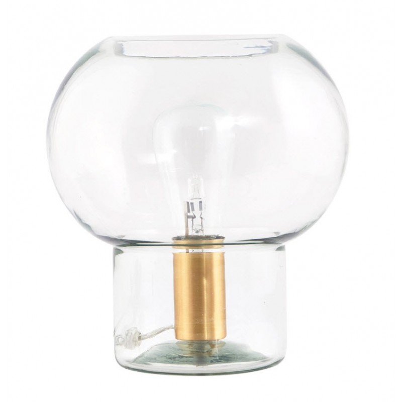 House Doctor Mush Glass & Brass Table Lamp