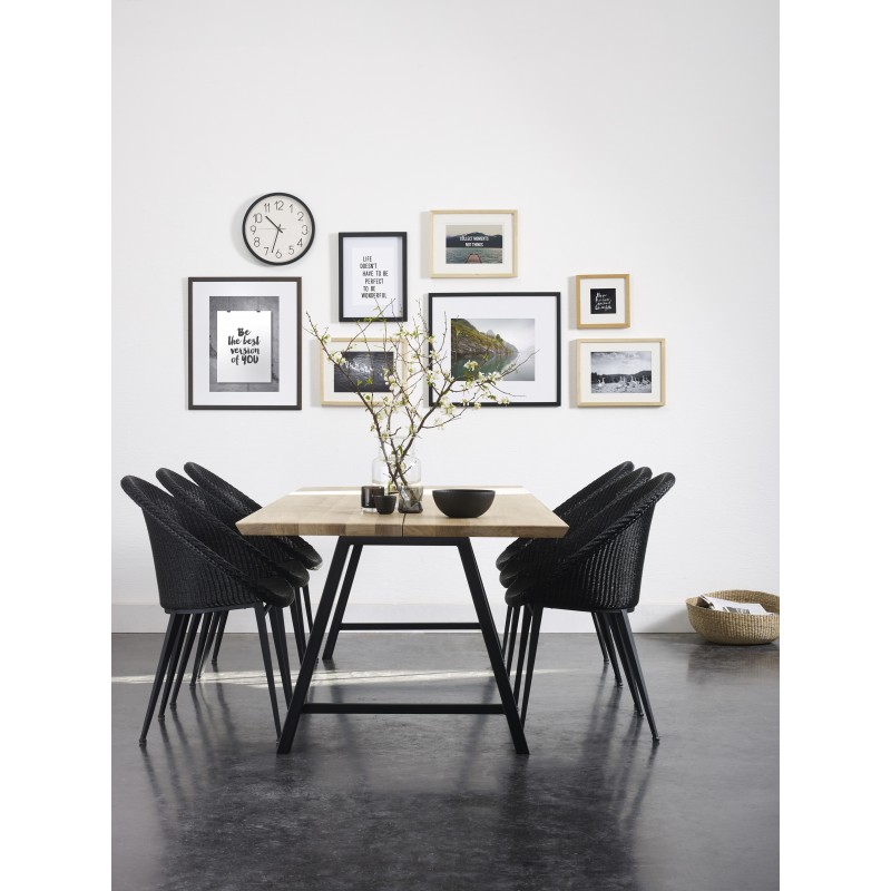 Vincent Sheppard Albert Dining Table Black A Frame Natural Oak 200 x 100