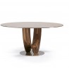 Pacini e Cappellini Axis Round Dining Table with Glass Top