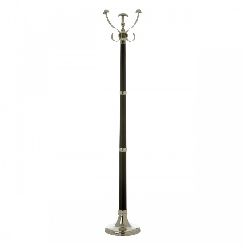 Coat Stand in Genuine Leather and Nickel