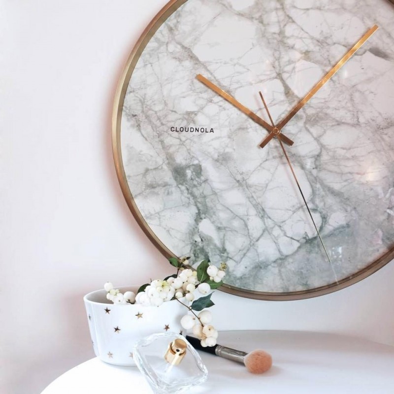 Cloudnola Structure Marble Wall Clock