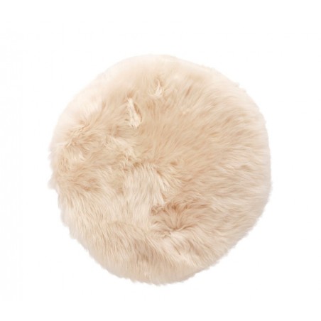 Hubsch Natural White Longhaired Sheepskin Seat Cushion