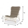 Vincent Sheppard Lucy White Wicker Outdoor Lounge Chair