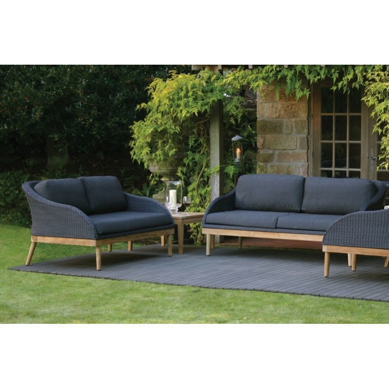 Safari Outdoor Sofa Slate 3 Seater, Dark Grey Outdoor Furniture