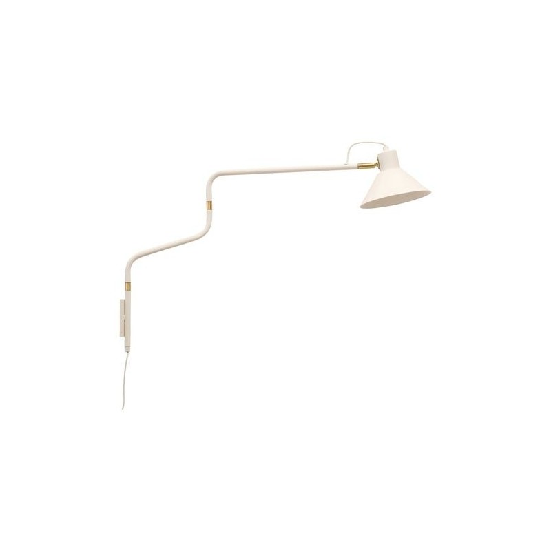 Hubsch White and Gold Wall Lamp