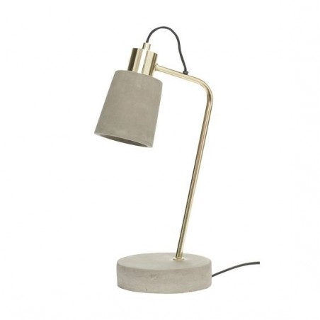 Hubsch Concrete and Brass Table Lamp
