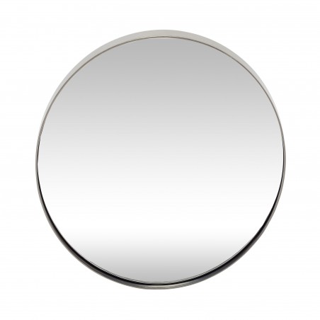 Hubsch Round Metal Mirror in Silver Finish