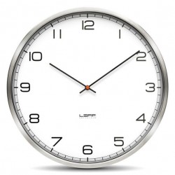 Huygens Wall Clock One 45cm Stainless Steel White Arabic