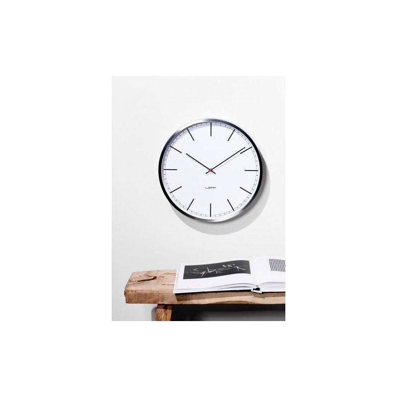 Huygens Wall Clock One 45cm Stainless Steel White Index