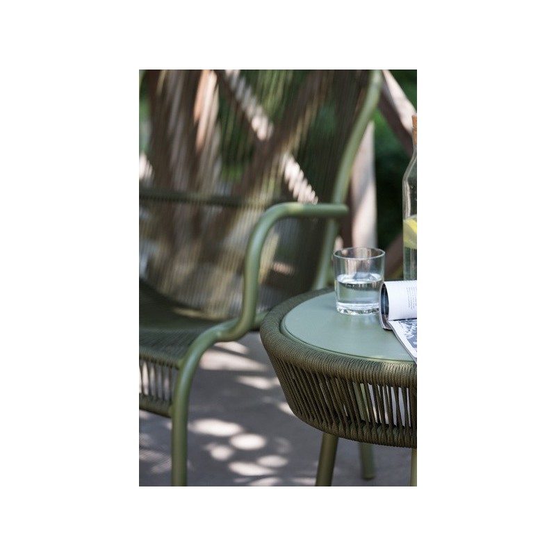 Vincent Sheppard Loop Outdoor Side Table Rope Moss