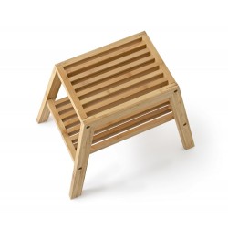 Wireworks Slatted Stool in Bamboo