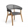 Talenti Moon Outdoor Dining Chair | Teak and Rope