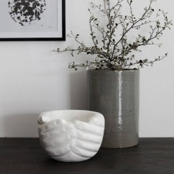 House Doctor Hands Bowl White Marble