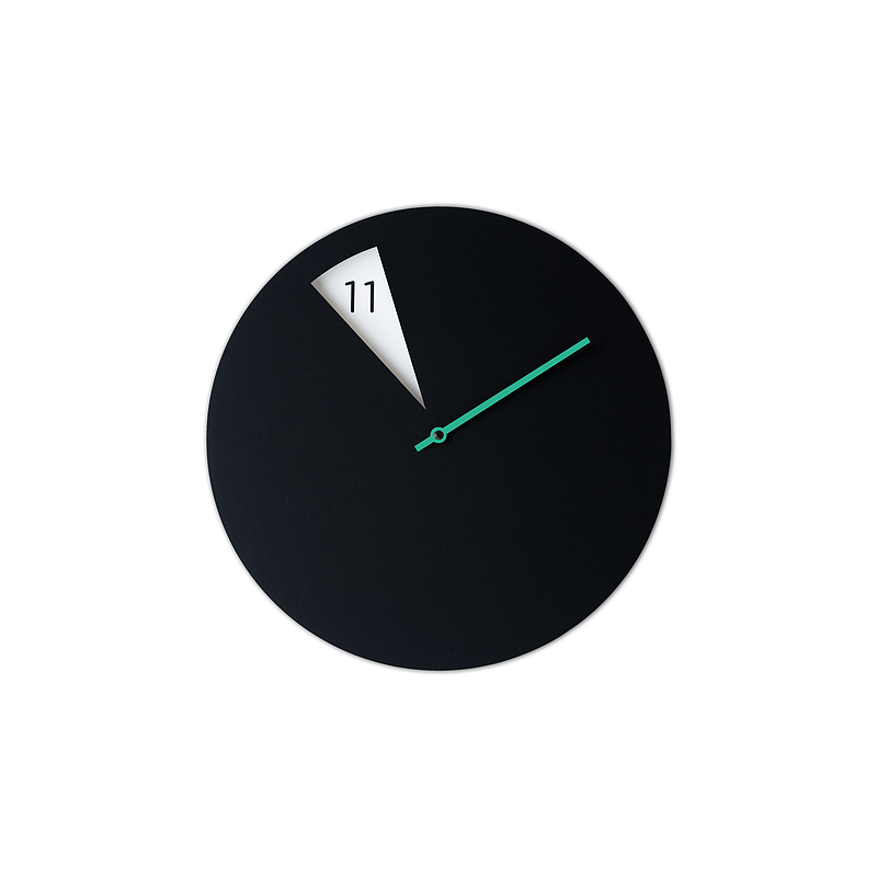 Freakish Wall Clock by Sabrina Fossi Design - Black / Green
