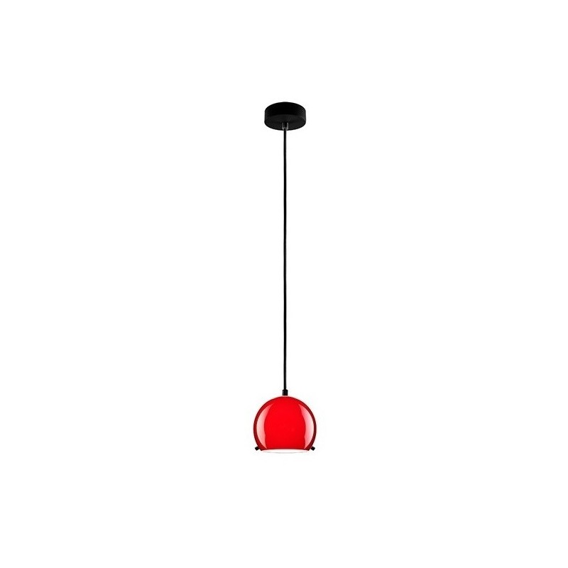 Mouth N Red Opal Glass Pendant Lamp, Red Glass Pendant Lamp