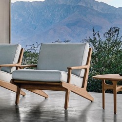 Gloster Bay Lounge Chair|Teak|Seagull/Granite