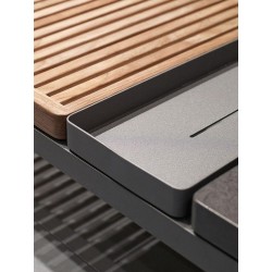 Gloster Grid Coffee Table - Nero Ceramic Top