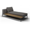 Gloster Grid Lounge Modular Left / Right Chaise Unit Teak