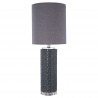 Grey Ceramic Table Lamp with Grey Linen Shade