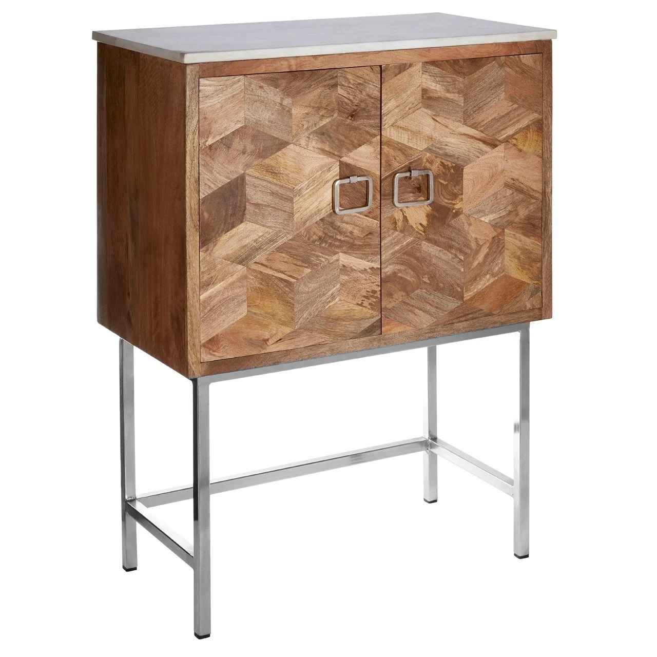 Nirav Geometric Design Sustainable Mango Wood Luxury