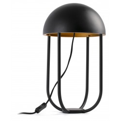 Faro Barcelona Jellyfish Black And Gold Table Lamp
