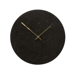 Hubsch Black Marble Wall Clock