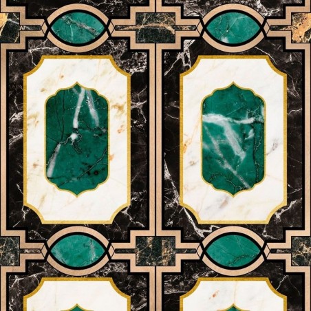 Mind The Gap Waldorf Emerald Wallpaper
