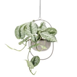 Bloomingville Grey Metal Hanging Flowerpot