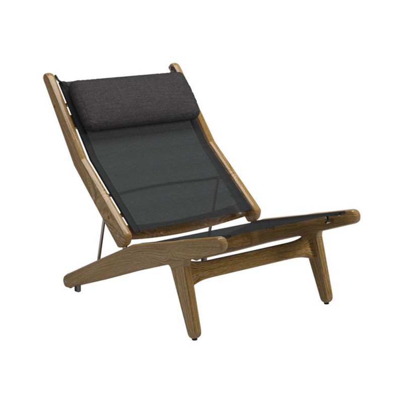Gloster Bay Reclining Chair|Buffed Teak|Seagull|Granite