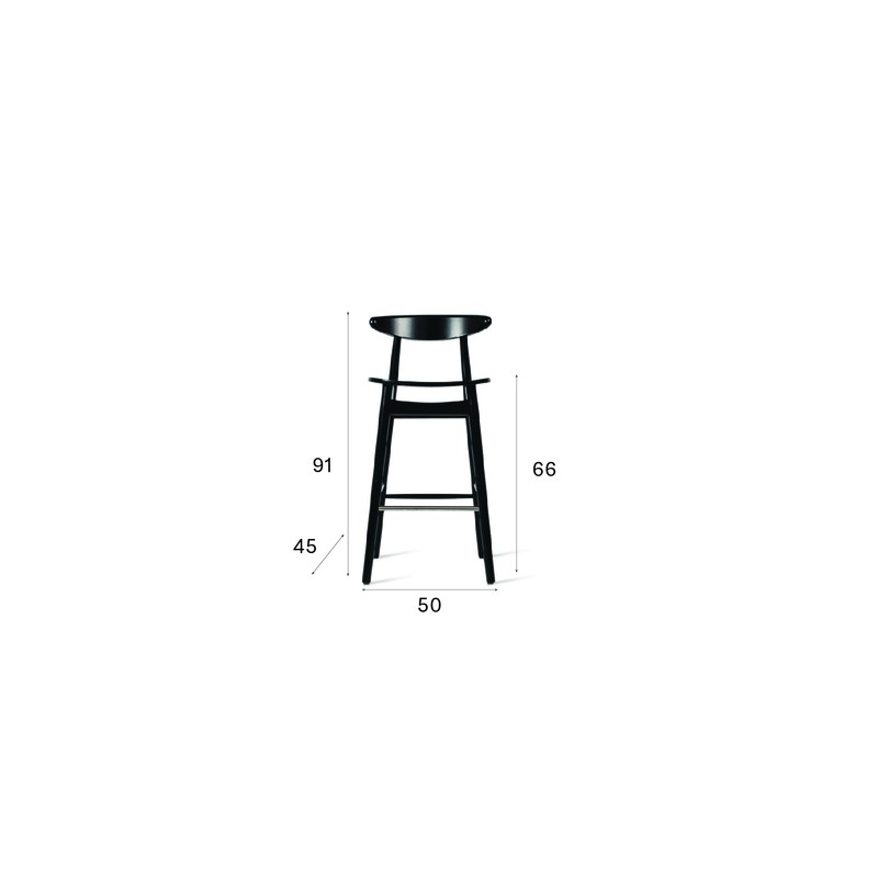 Vincent Sheppard Teo Counter Stool in Black